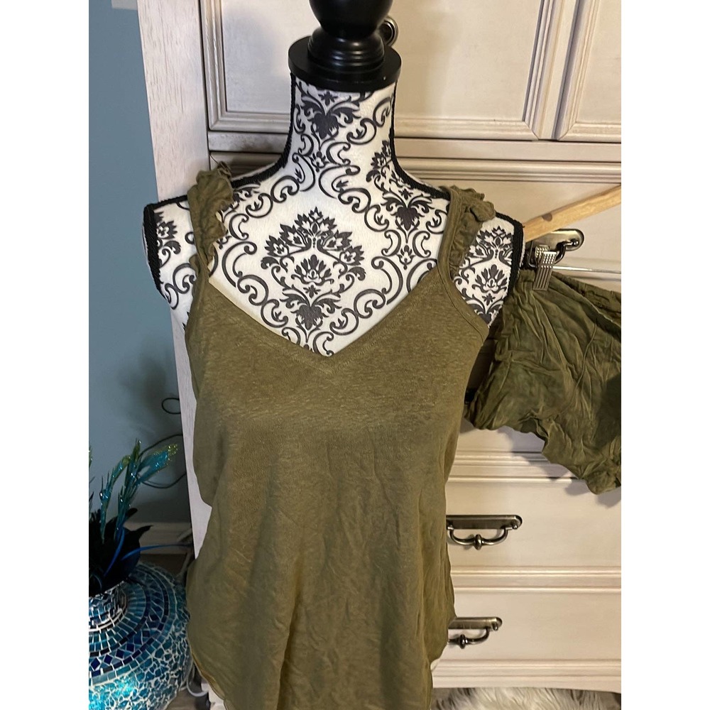 NWT womens cute CHA SOR summer tank/short set med - Picture 3 of 5